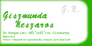 giszmunda meszaros business card